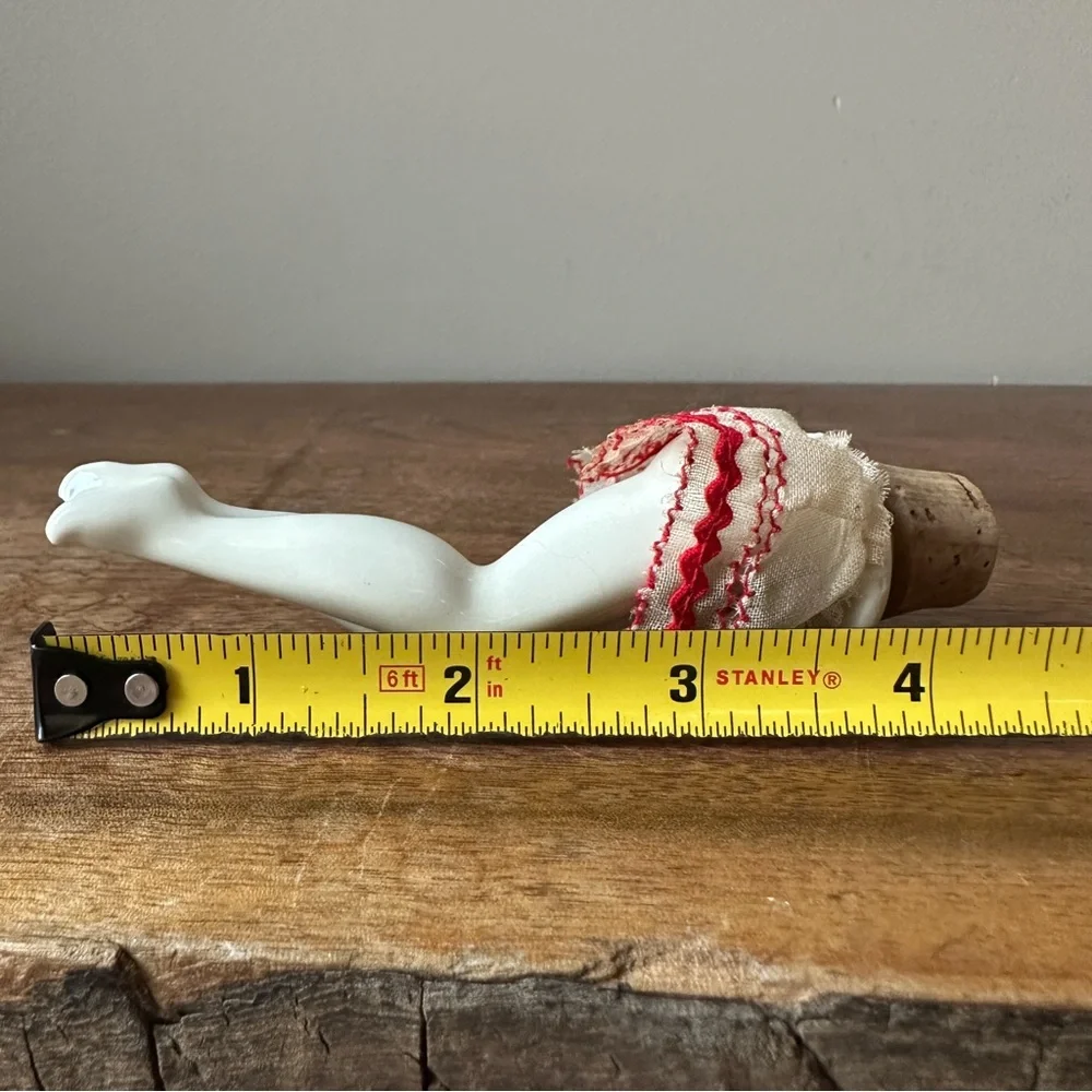 Antique Porcelain Leg Bottle Stopper Ladies’ Legs 1940s Pinup Cork MCM Rare